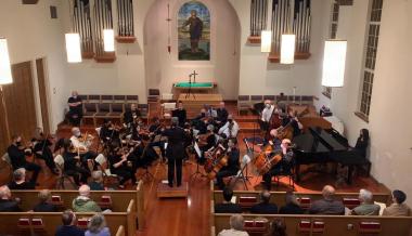 Palo Alto Philharmonic chamber orchestra at First Lutheran Church.