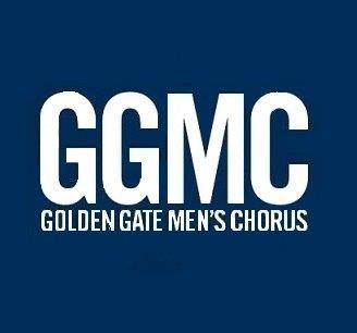 GGMC - Golden Gate Men's Chorus Logo on blue background