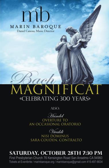 choral concert poster with angel art