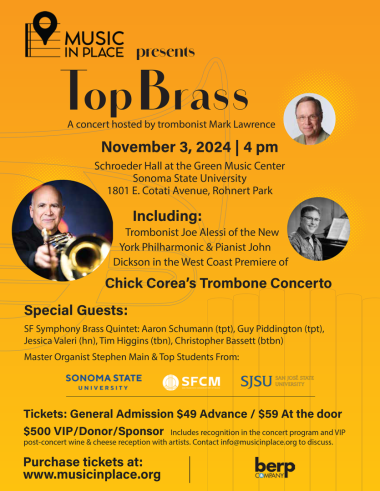 Event flyer for Top Brass; all information on it is in the event listing above.