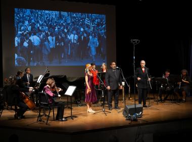 Musicians of AACI onstage at 2024 Benefit Concert, East Palo Alto, CA