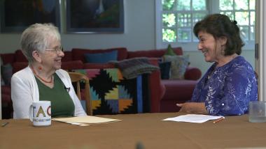 Composer Nancy Bloomer Deussen with Founder and Conductor of The Terrible Adult Chamber Orchestra Cathy Humphers Smith