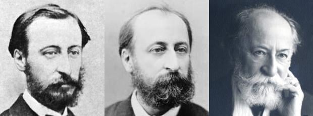 Camille Saint-Saens conducting. French composer 1835-1921