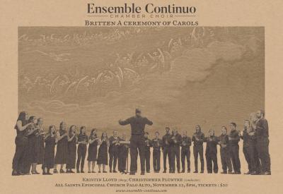 Image of a choir. Text at the top says "Ensemble Continuo Chamber Choir".