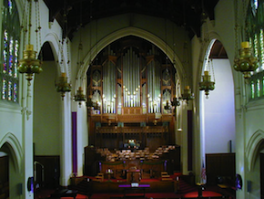 The church's 4,000-pipe Rosales Organ 