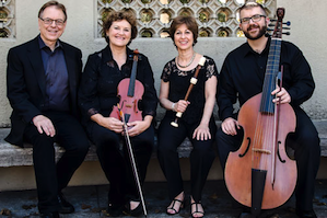 Charles Sherman (harpsichord), Elizabeth Blumenstock (violin), Judith Linsenberg (recorder), and Josh Lee (viola da gamba) 