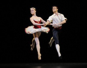 Sasha De Sola and Pascal Molat in Balanchine's <em>Tarantella</em> Photo by Erik Tomasson