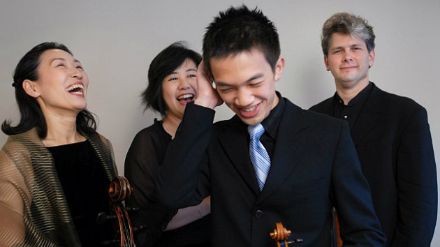 Borromeo Quartet coming to San Francisco residence: cellist Yeesun Kim, violist Mai Motobuchi, violinists Kristopher Tong and Nicholas Kitchen (Photo by Liz Linder)