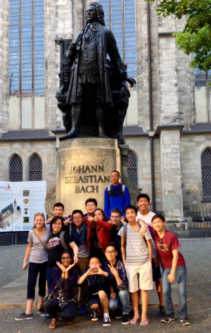 S.F. Symphony Youth Orchestra members in Leipzig, Bach's home for a quarter century